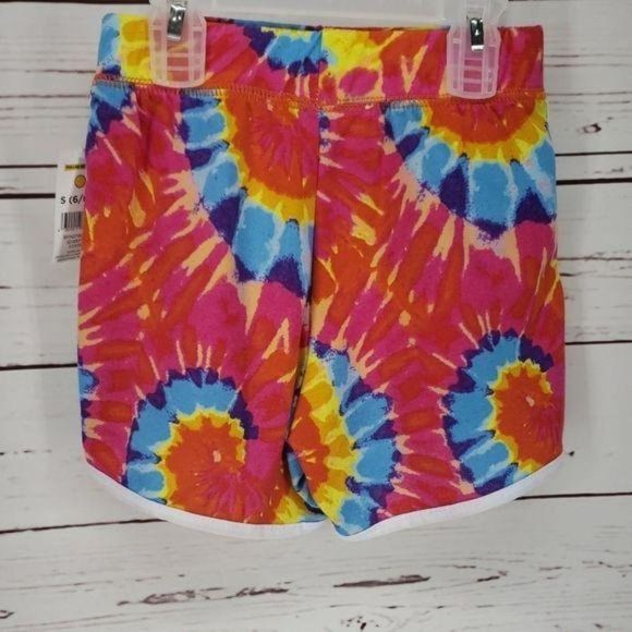 Bobbie Brooks Girls Rainbow Tie Dye‎ Shorts - Picture 5 of 6